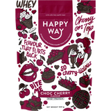 Happy Way Whey Protein Powder Choc Cherry 500g — front pack image (UHP)