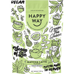 Happy Way Vegan Protein Powder Matcha Latte 500g — front pack image (UHP)