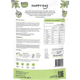 Happy Way Vegan Protein Powder Matcha Latte 500g — back pack image (UHP)