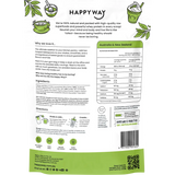 Happy Way Whey Protein Powder Matcha Latte 500g — back pack image (UHP)