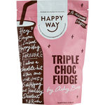 Happy Way Ashy Bines VEGAN Protein Powder Triple Choc Fudge 500g — front pack image (UHP)