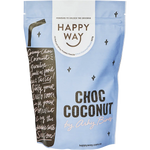 Happy Way Ashy Bines Whey Protein Powder Choc Coconut 500g — front pack image (UHP)