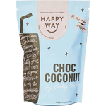 Happy Way Ashy Bines VEGAN Protein Powder Choc Coconut 500g — front pack image (UHP)