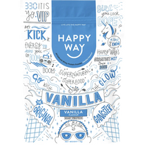 Happy Way Whey Protein Powder Vanilla — front pack image (UHP)