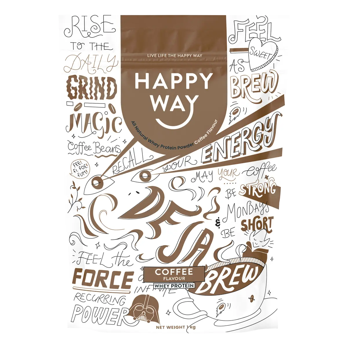 Happy Way Whey Protein Powder Coffee — official UHP product image 2