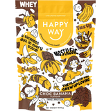 Happy Way Whey Powder Choc Banana 500g — front pack image (UHP)