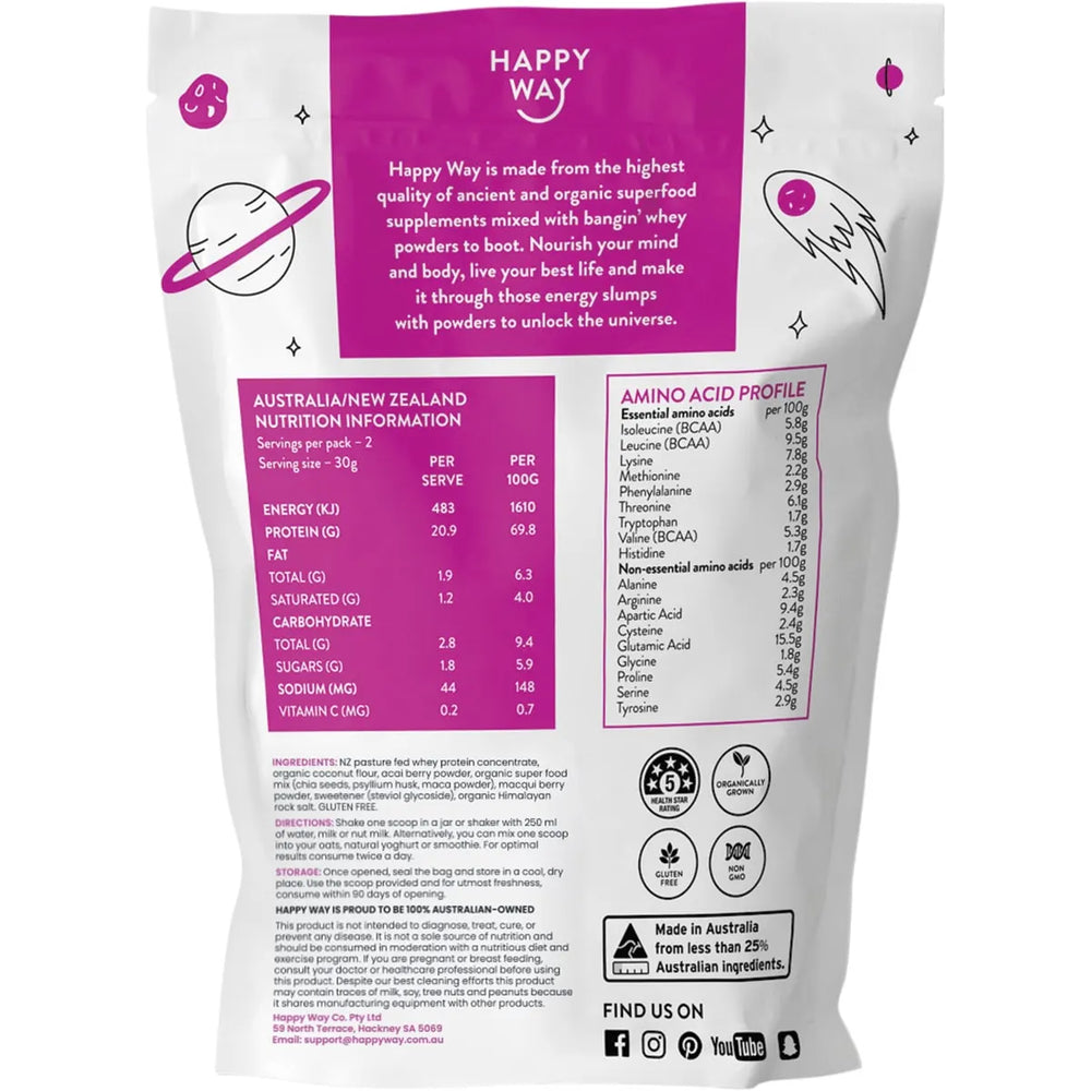 Happy Way Whey Protein Powder Berry