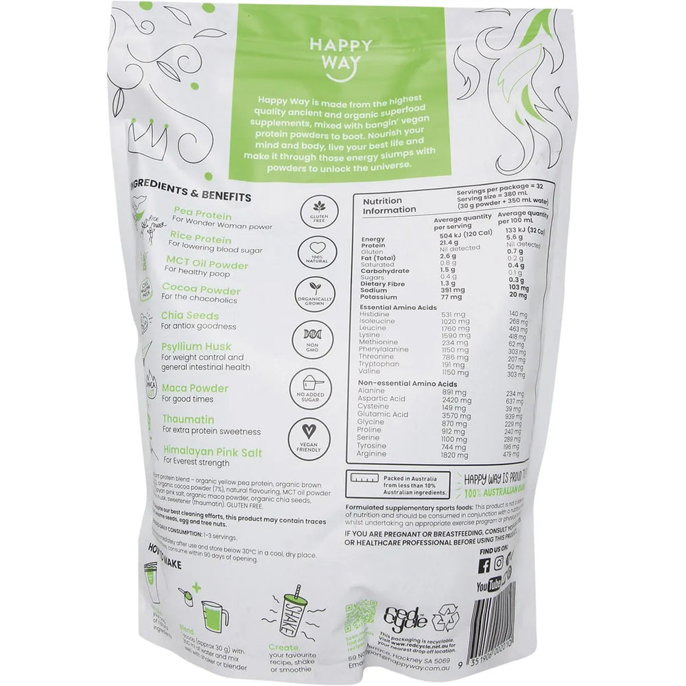 Happy Way Pea Protein Powder Chocolate