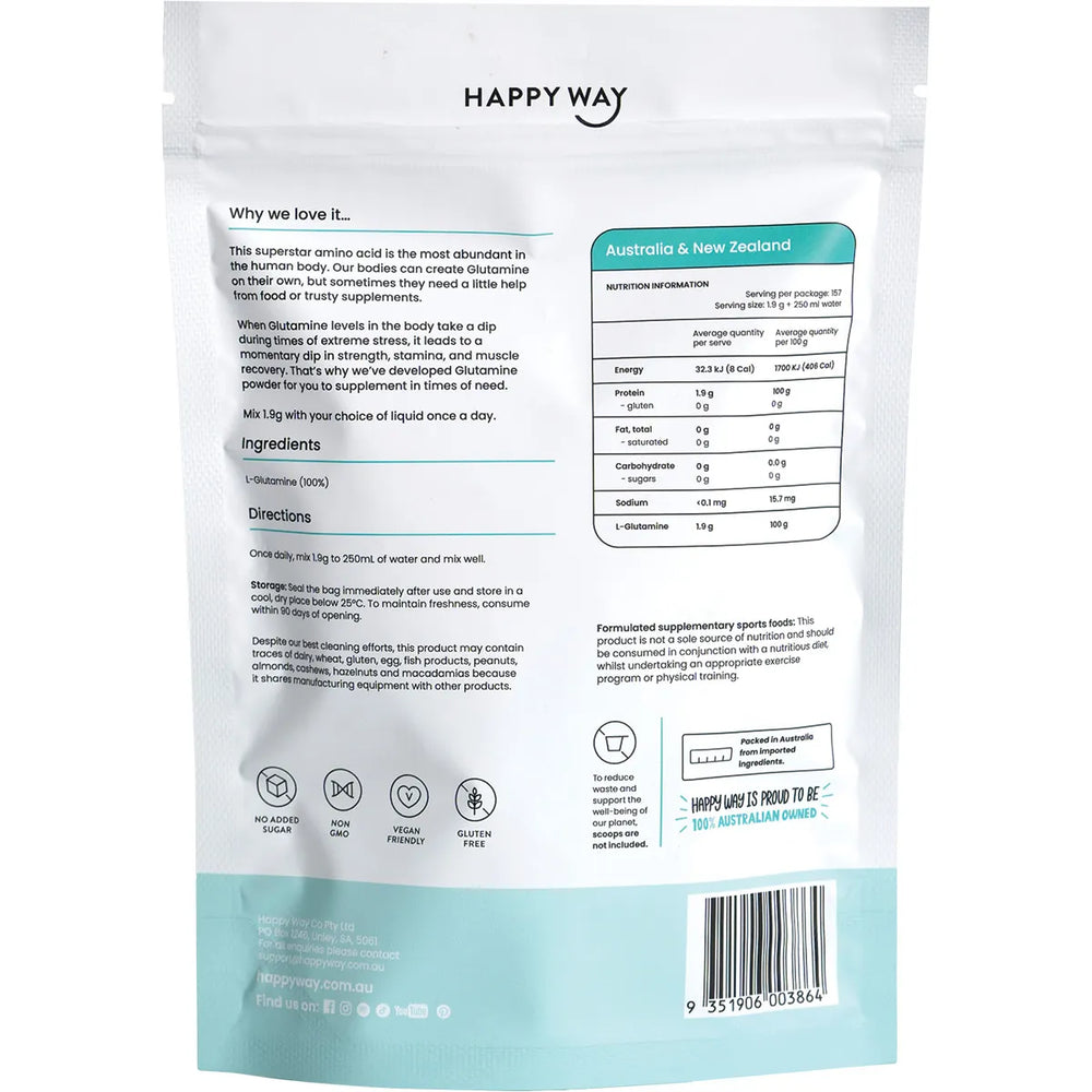 Happy Way Glutamine Powder L-Glutamine 300g