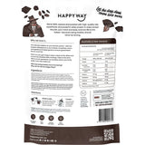 Happy Way Dark Chocolate Whey Protein Powder 500g — back pack image (UHP)