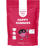 Happy Way Strawberry Flavour Happy Gummies Mix 210g — front pack image (UHP)