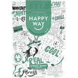 Happy Way Choc Mint Whey Protein Powder 500g — front pack image (UHP)