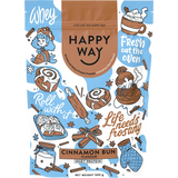 Happy Way Whey Protein Powder Cinnamon Bun 500g — front pack image (UHP)