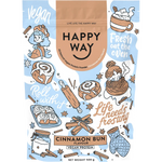 Happy Way Vegan Protein Powder Cinnamon Bun 500g — front pack image (UHP)
