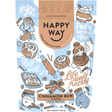 Happy Way Vegan Protein Powder Cinnamon Bun 500g — front pack image (UHP)