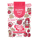 Happy Way Whey Protein Powder White Choc Raspberry 500g — front pack image (UHP)