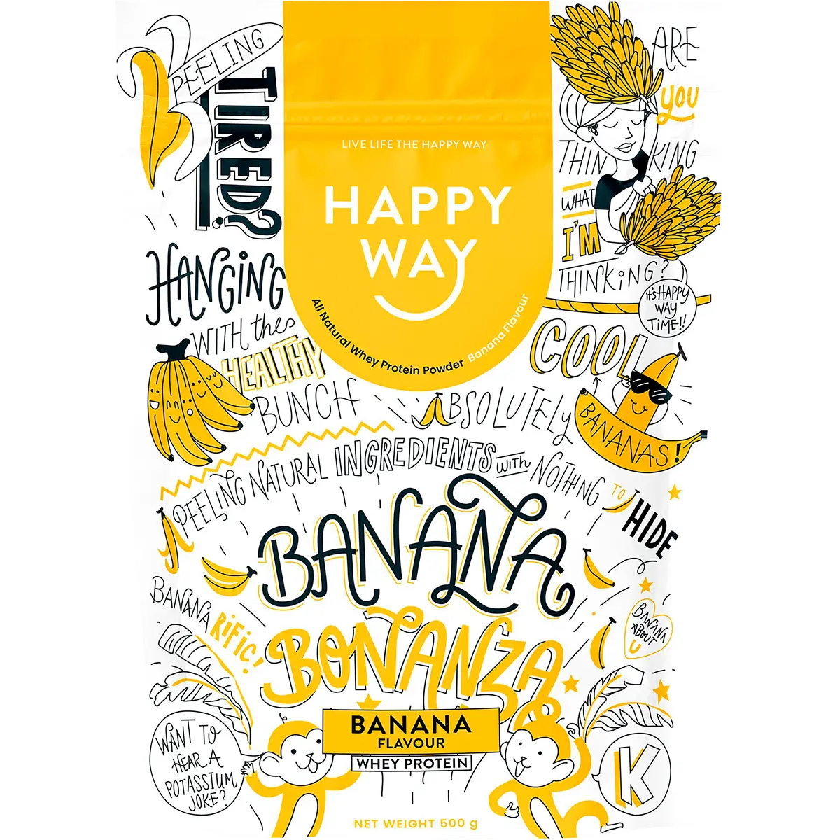 Happy Way Whey Protein Powder Banana — official UHP product image 2