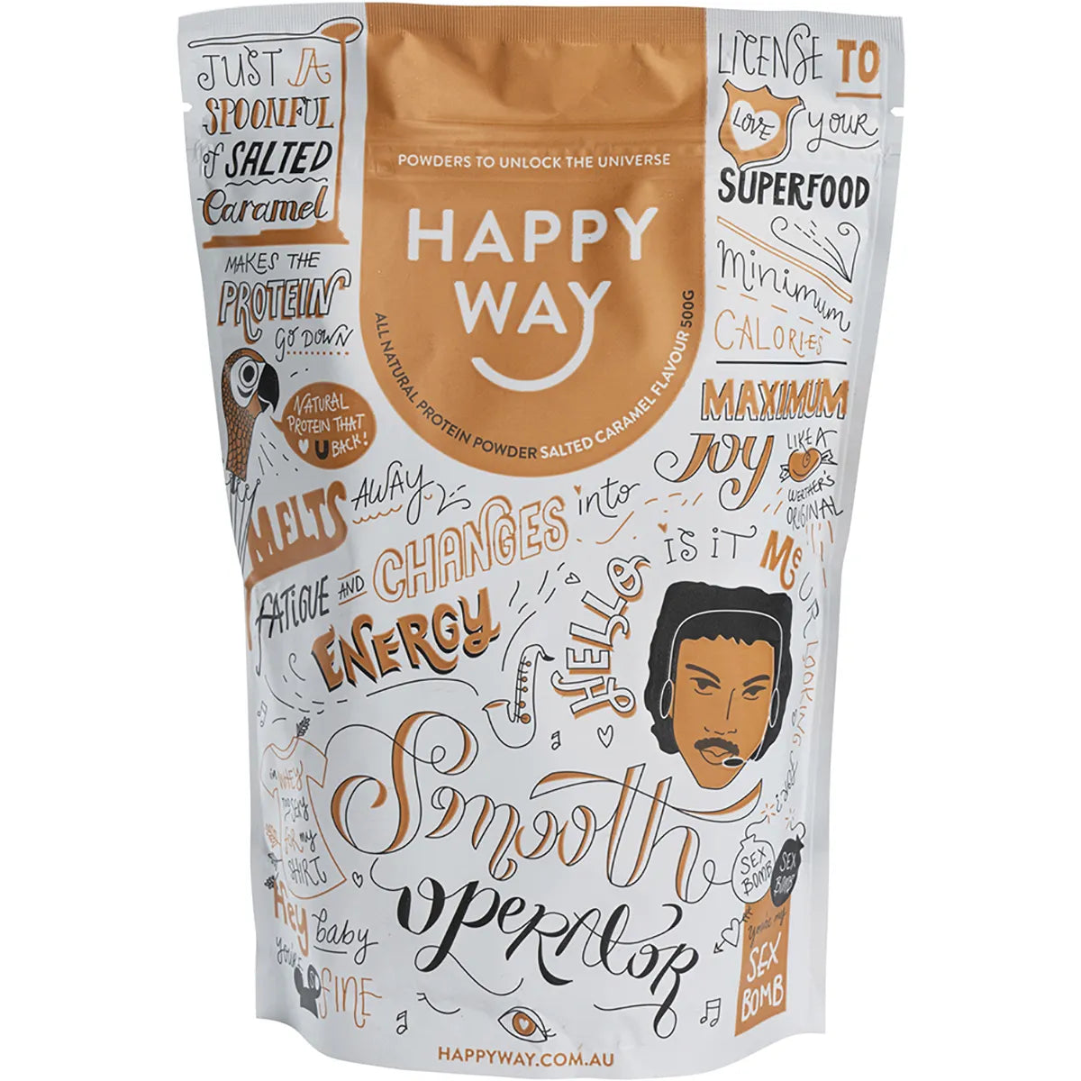 Happy Way Whey Protein Powder Salted Caramel 500g