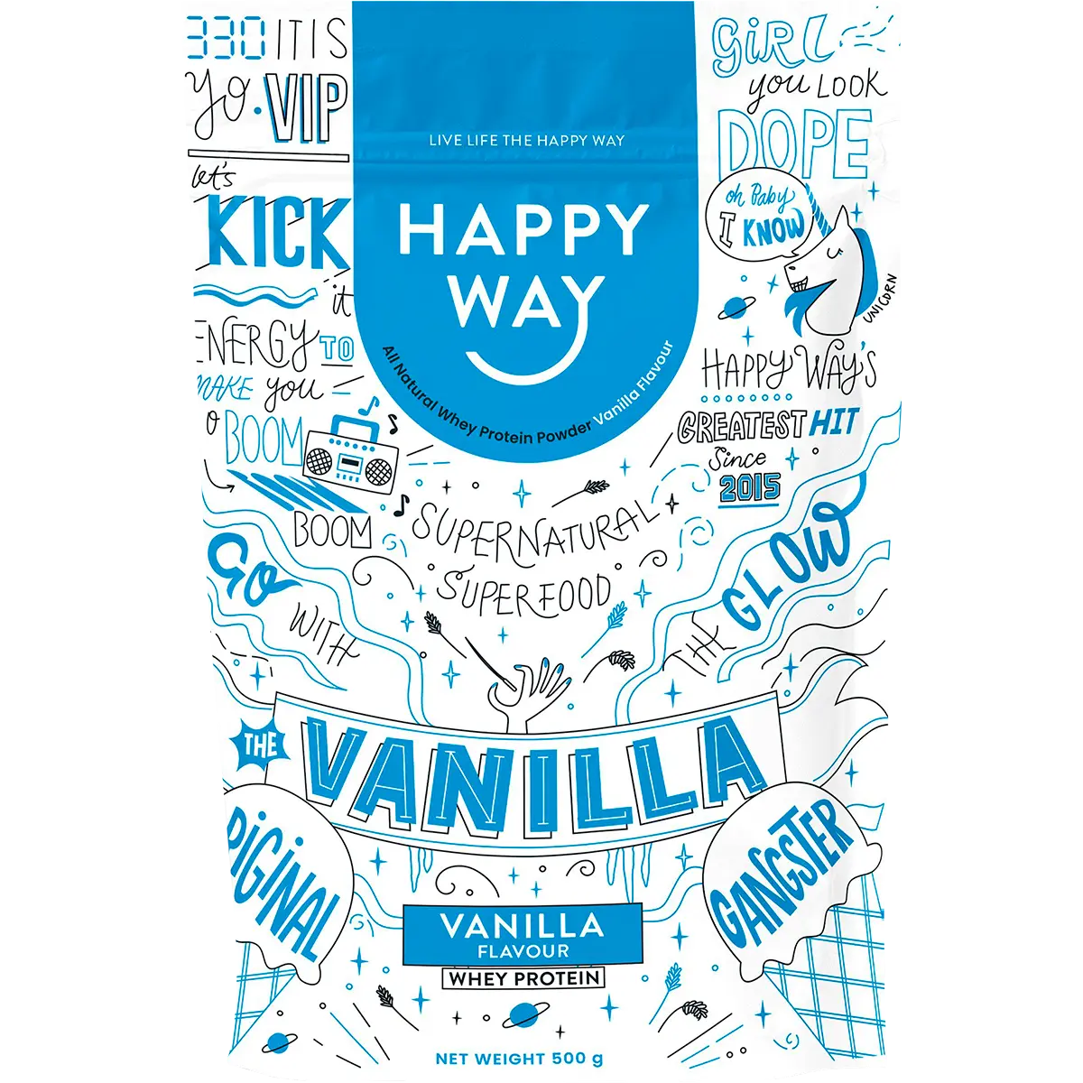 Happy Way Whey Protein Powder Vanilla — official UHP product image 3