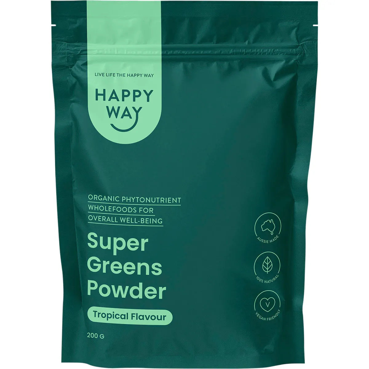 Happy Way Super Greens Powder Tropical 200g