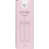 Happy Way Glass Tumbler With Stainless Steel Straw 580ml — official UHP product image 3