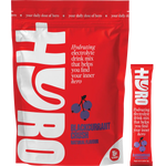 Hyro Electrolyte Sachets Blackcurrant Crush Hasta 15x4g — front pack image (UHP)