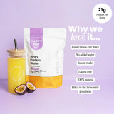 Happy Way Ashy Bines Whey Protein Water Passionfruit 420g