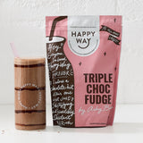 Happy Way Ashy Bines Triple Choc Fudge Vegan Protein lifestyle image
