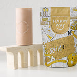 Happy Way Caramel Biscuit Vegan Protein Powder styled lifestyle image