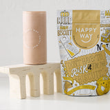 Happy Way Caramel Biscuit Vegan Protein Powder styled lifestyle image