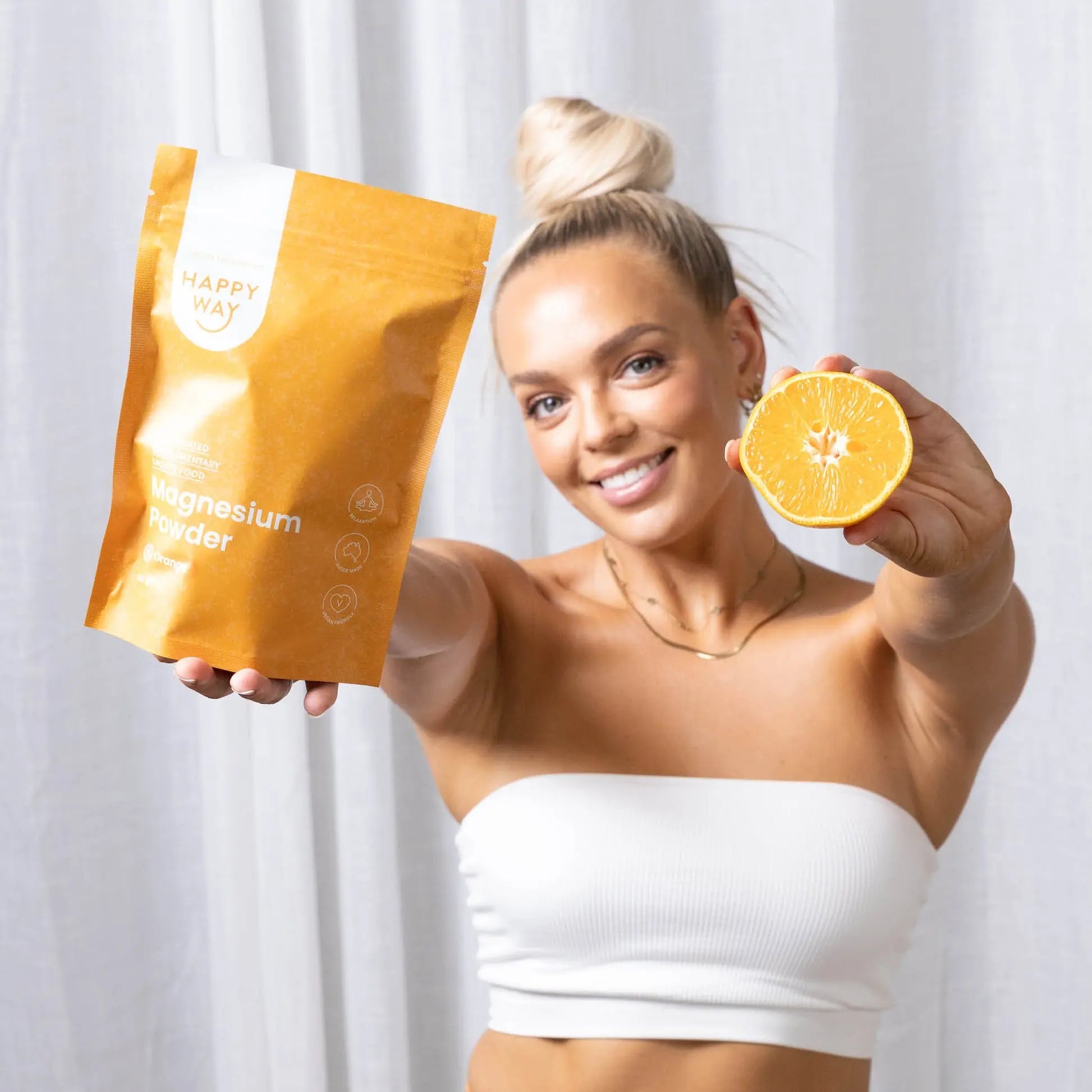 Happy Way Orange Magnesium Powder lifestyle image