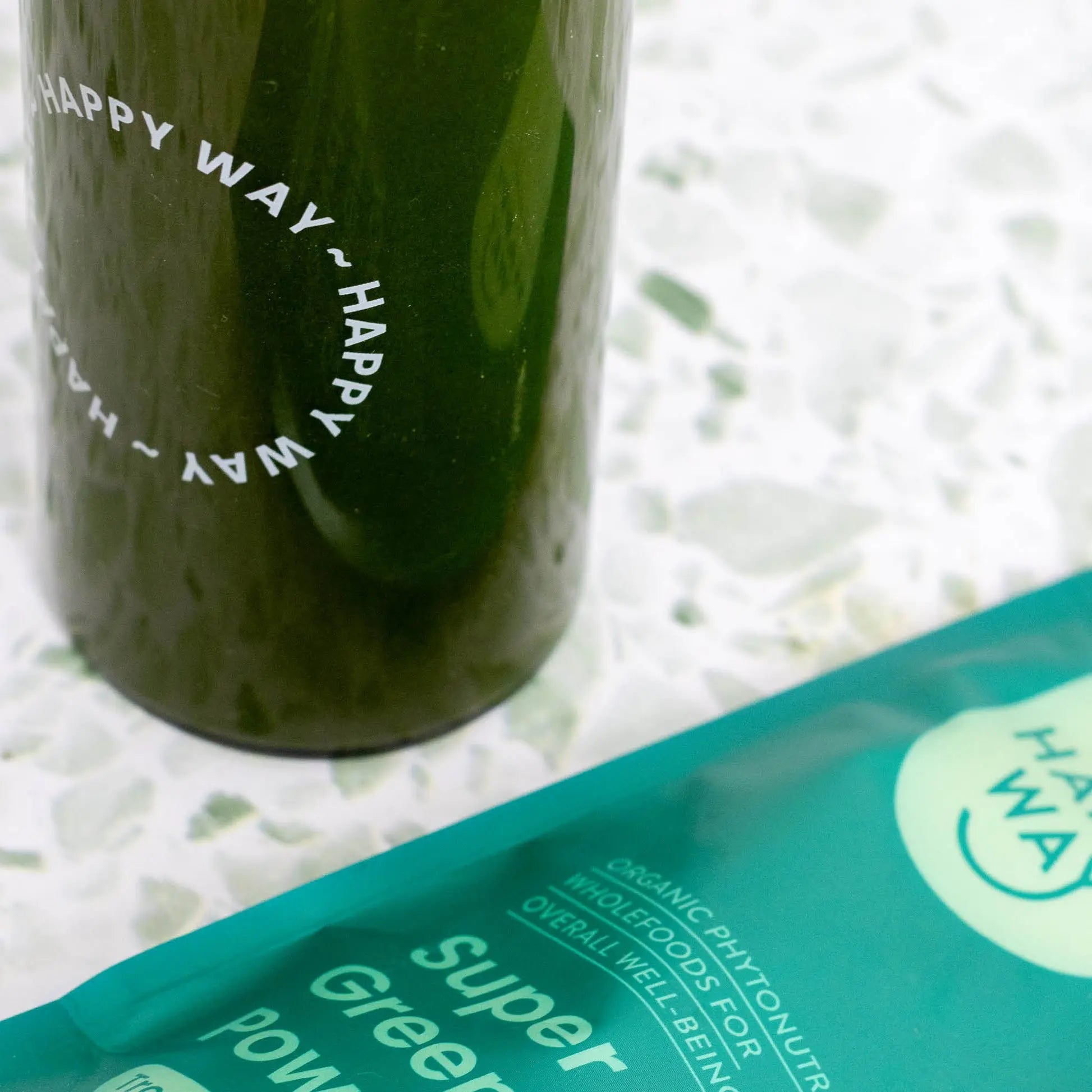 Happy Way Super Greens Powder Tropical lifestyle image