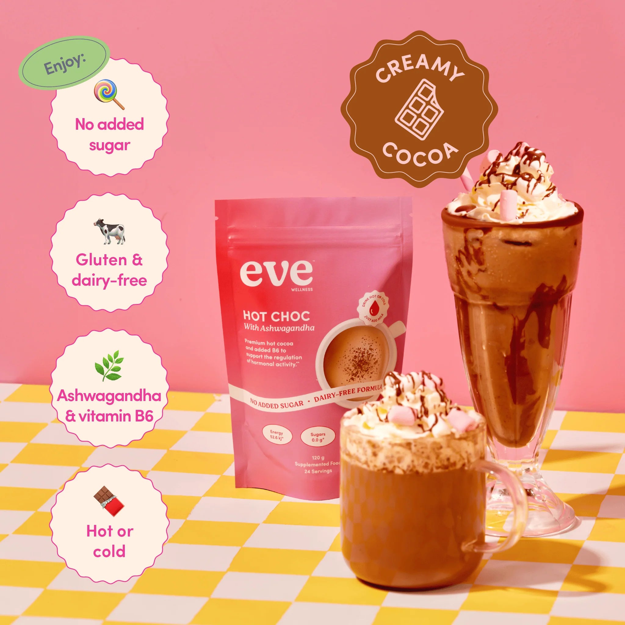 Eve Wellness Hot Choc With Ashwagandha 120G