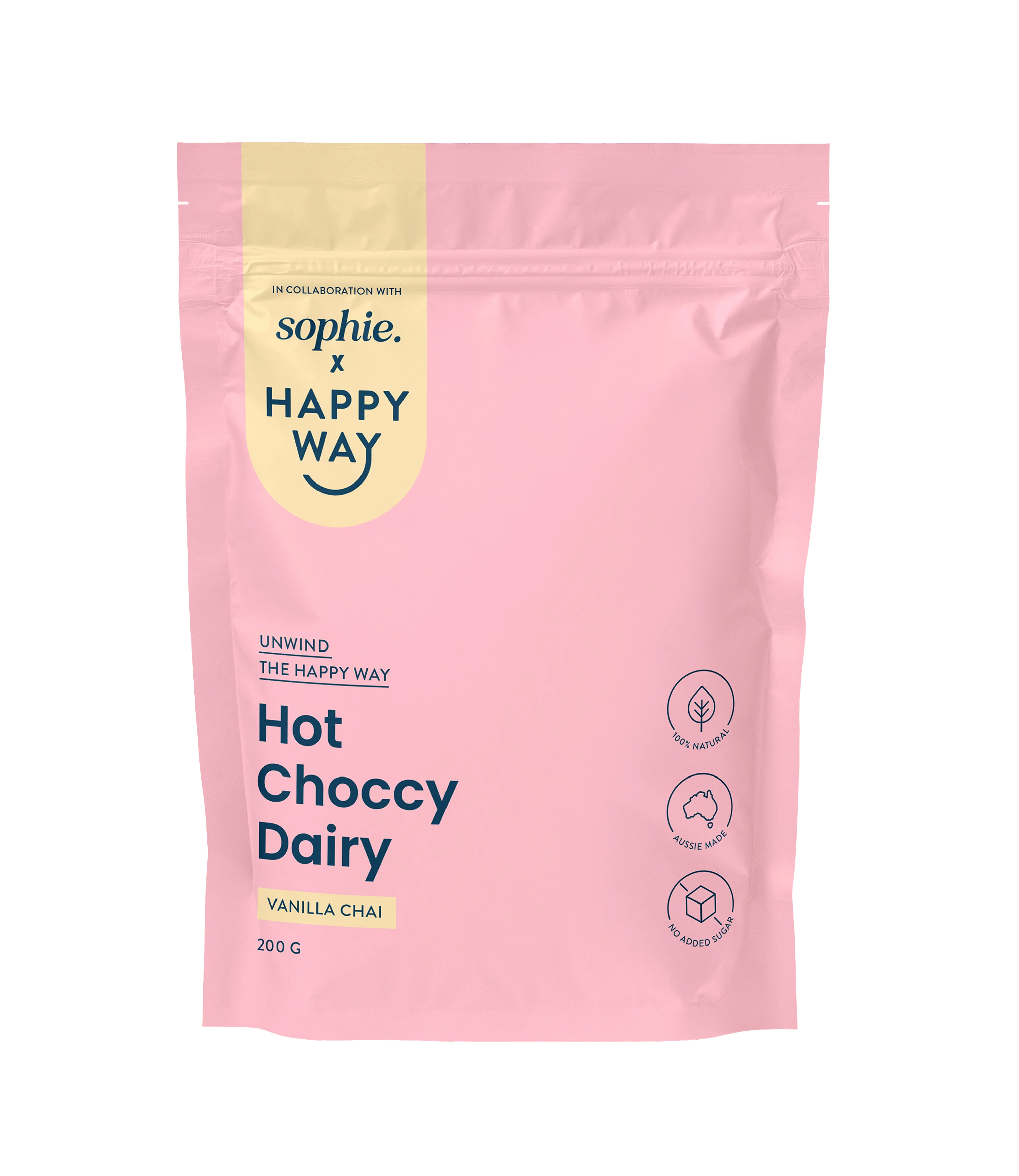 Happy Way Sophie's Hot Choccy Dairy Vanilla Chai 200g