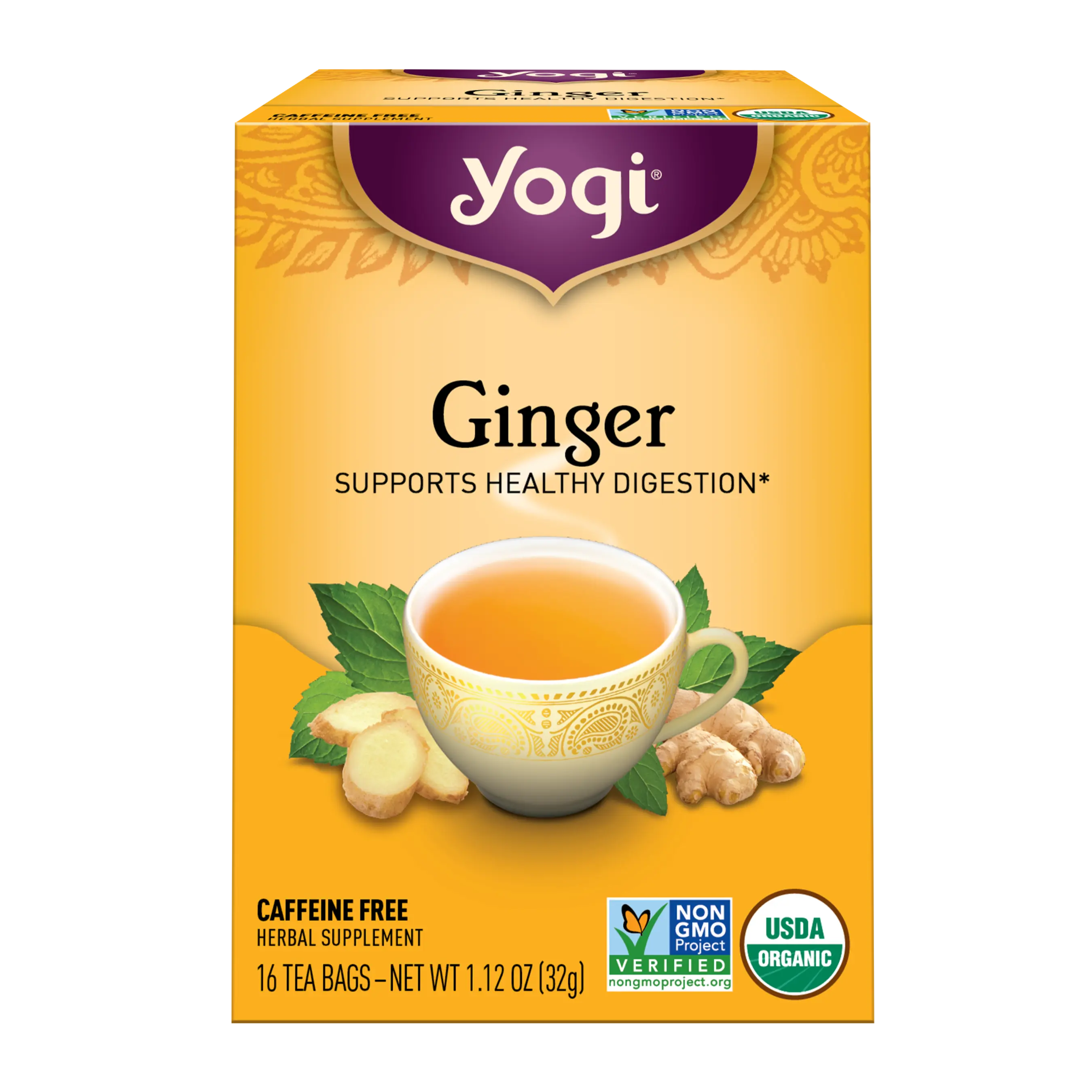 Yogi Herbal Tea Bags Ginger 16pk