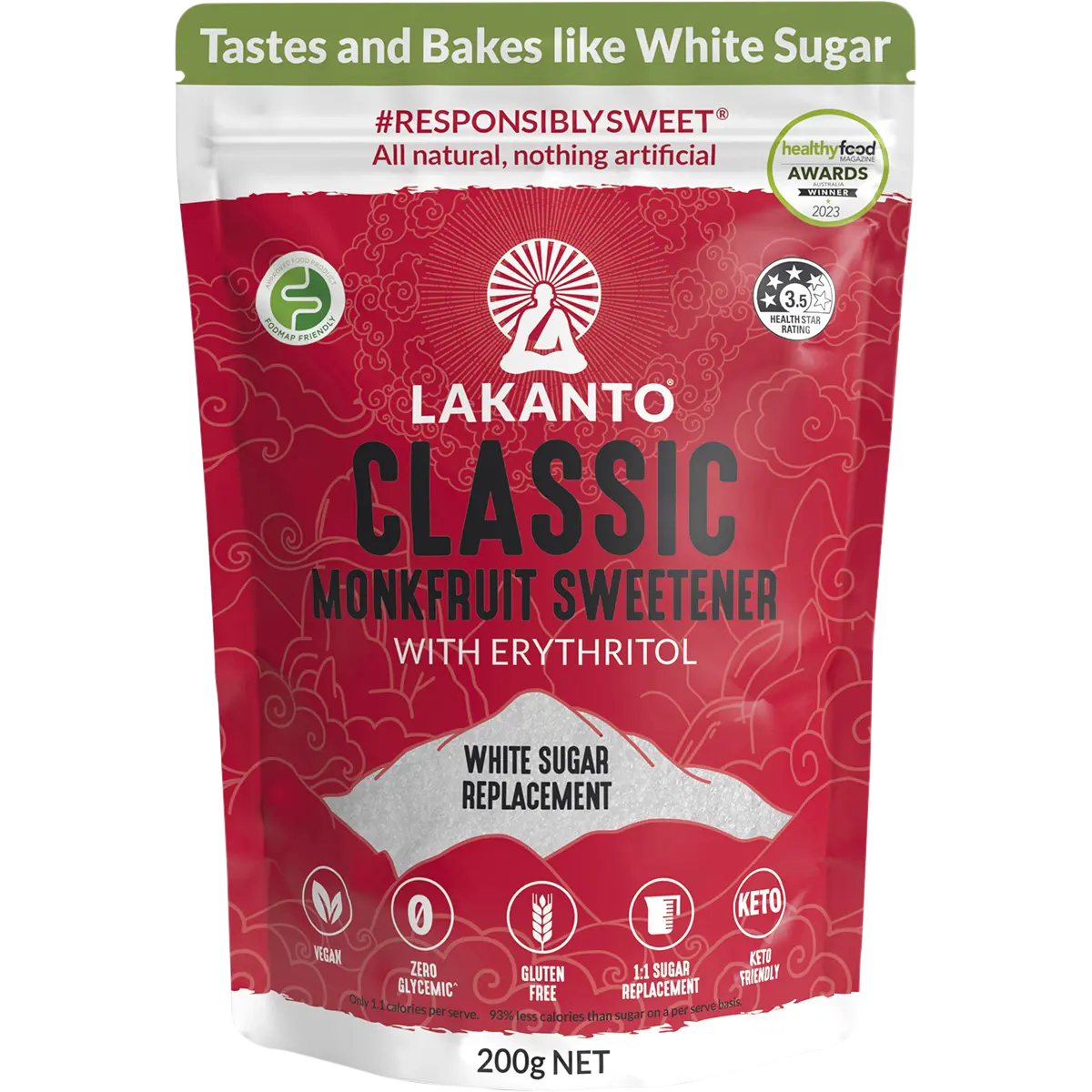 Lakanto Classic Monkfruit 1:1 White Sugar Substitute — official UHP product image 2