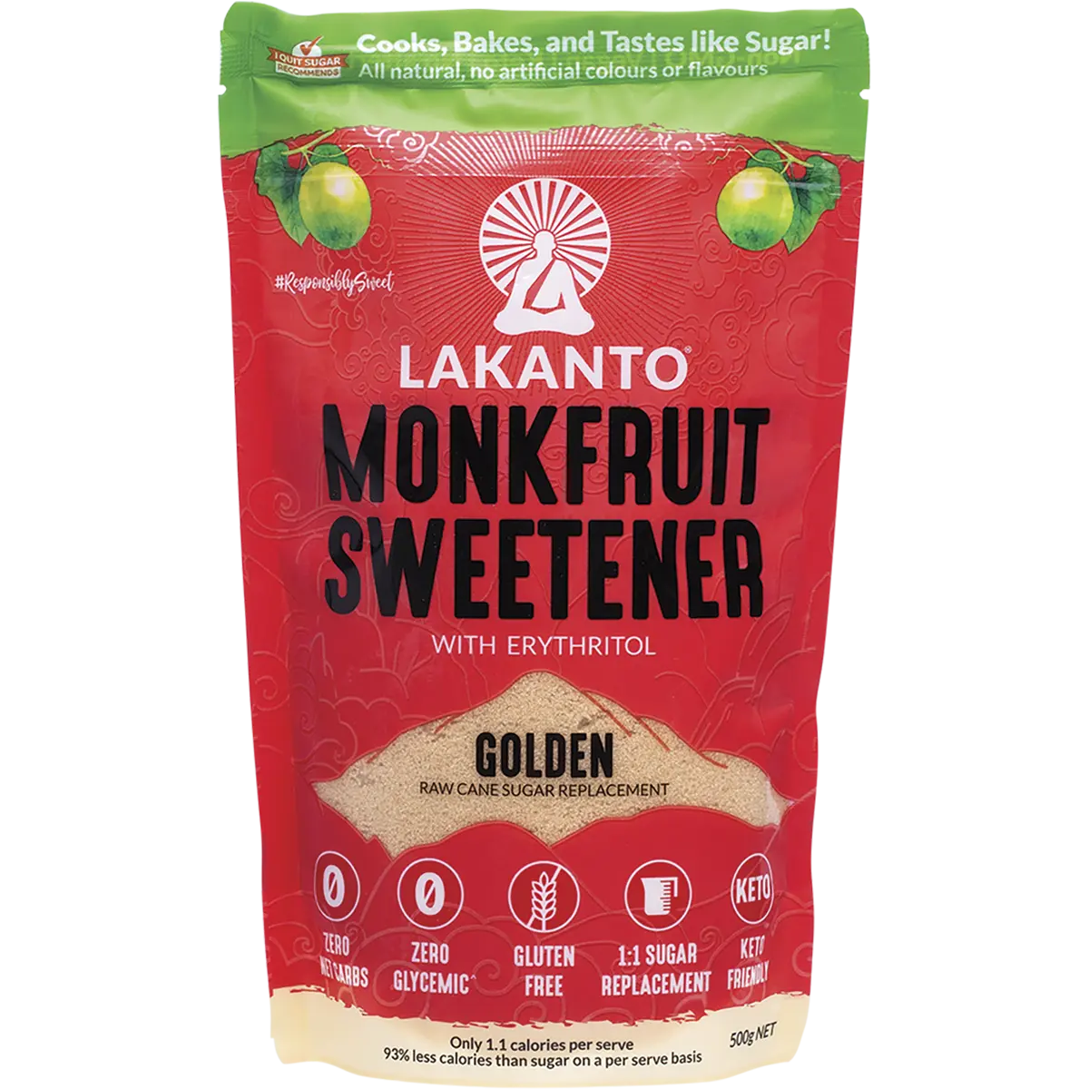 Lakanto Golden Monkfruit 1:1 Raw Sugar Substitute — official UHP product image 2