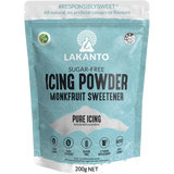 Lakanto Icing Powder Classic Monkfruit Sweetener - Pure Icing Sugar Substitute 200g — front pack image (UHP)