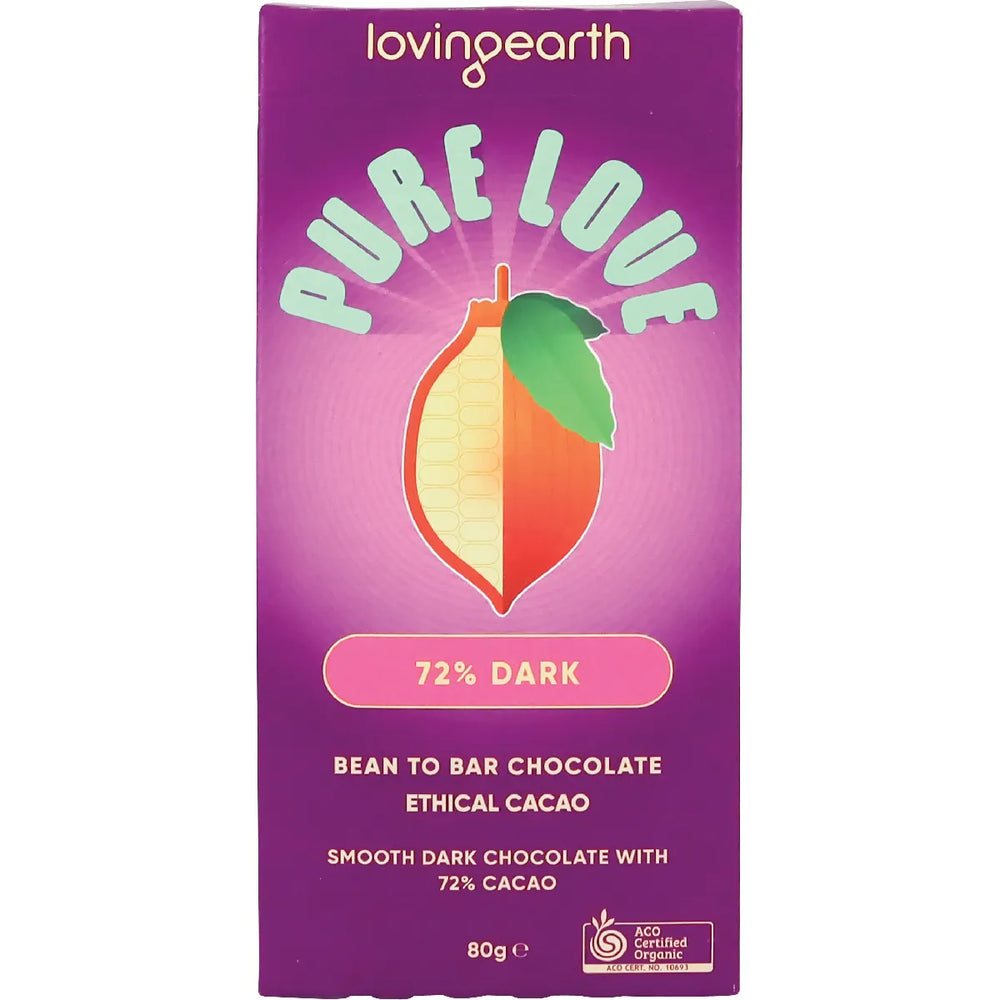 LOVING EARTH 72% Dark Chocolate 80g