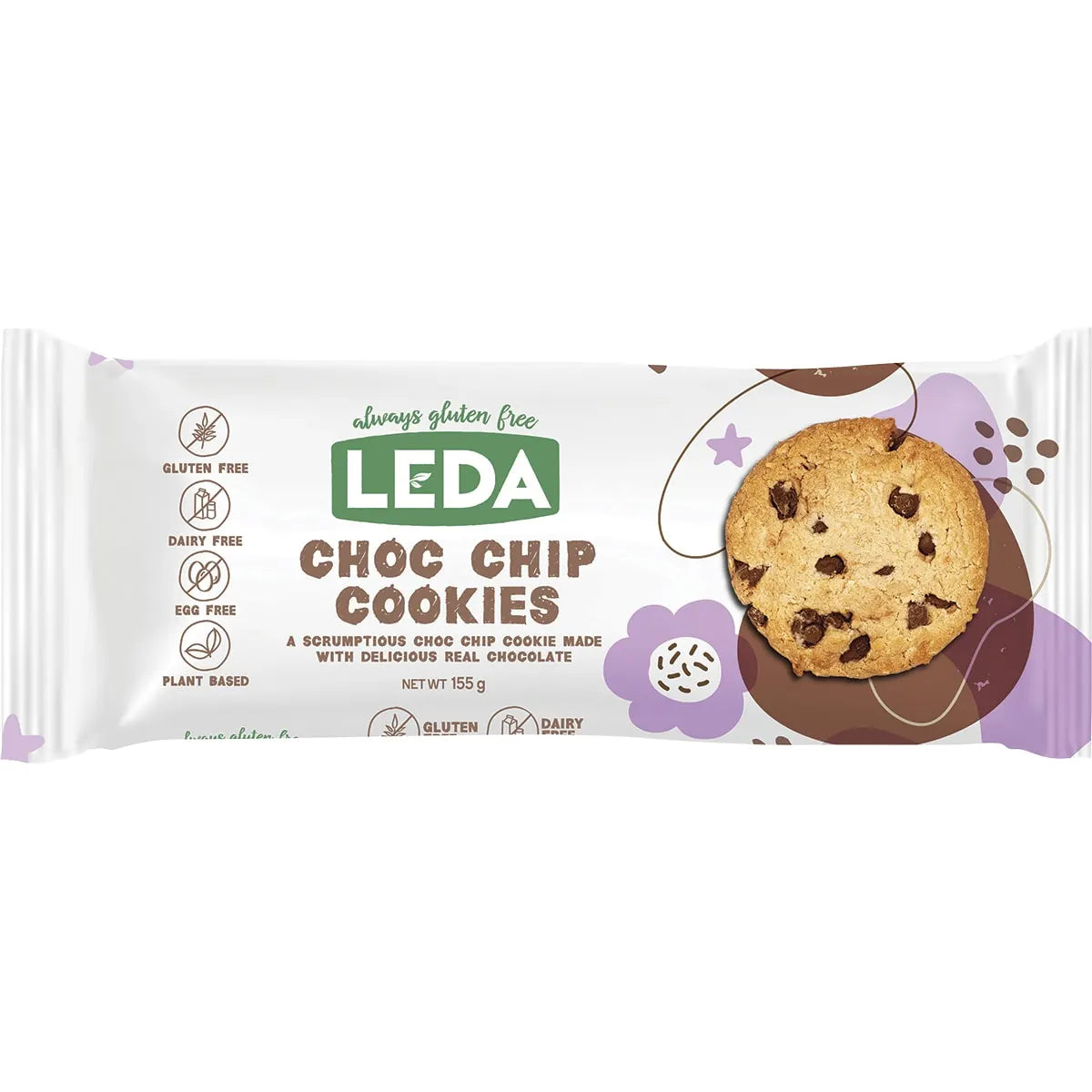 Leda Choc Chip Cookies 8 X 155g