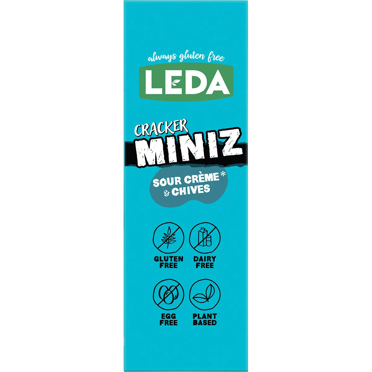 (Clearance - BBD 29/11/24) Leda Cracker Miniz Sour Crème & Chives 150g x 2