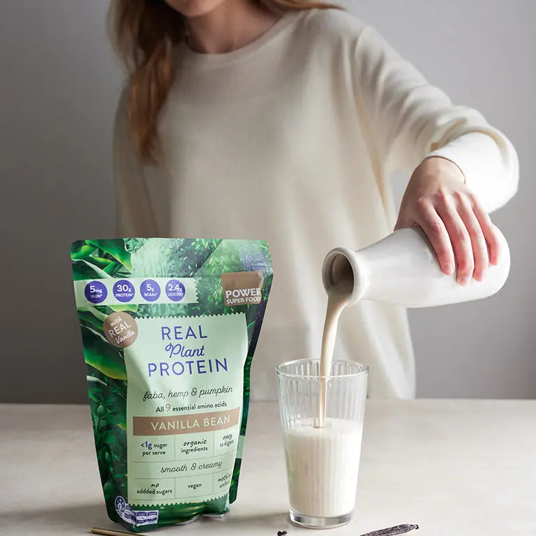 Power Super Foods Real Plant Protein - Vanilla Bean 400gm — official Power Super Foods image