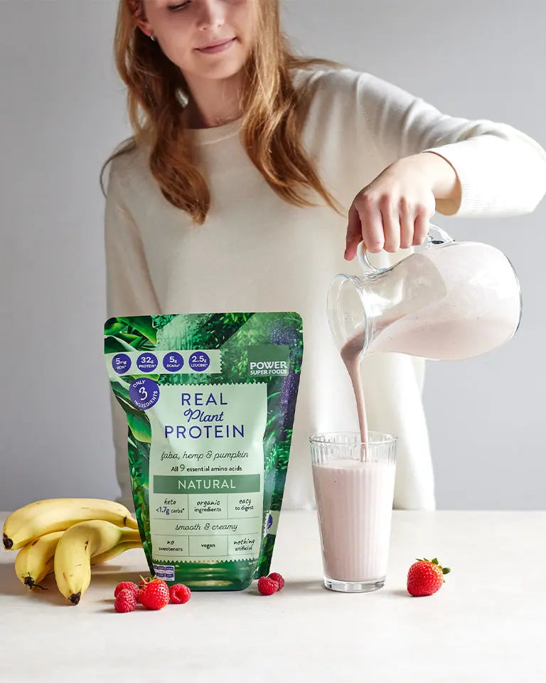 Power Super Foods Real Plant Protein - Natural 400gm — official Power Super Foods image