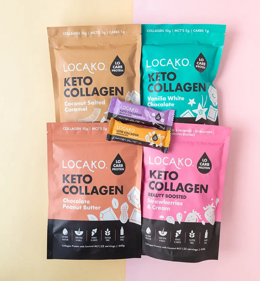 Locako Vanilla Hazelnut Keto Collagen Brownie Bites - official brand lifestyle image
