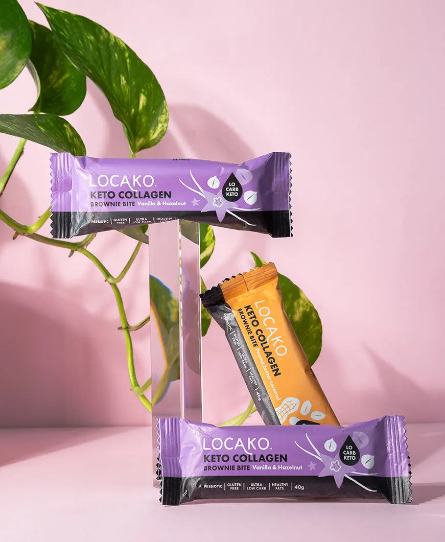 Locako Vanilla Hazelnut Keto Collagen Brownie Bites - official lifestyle image
