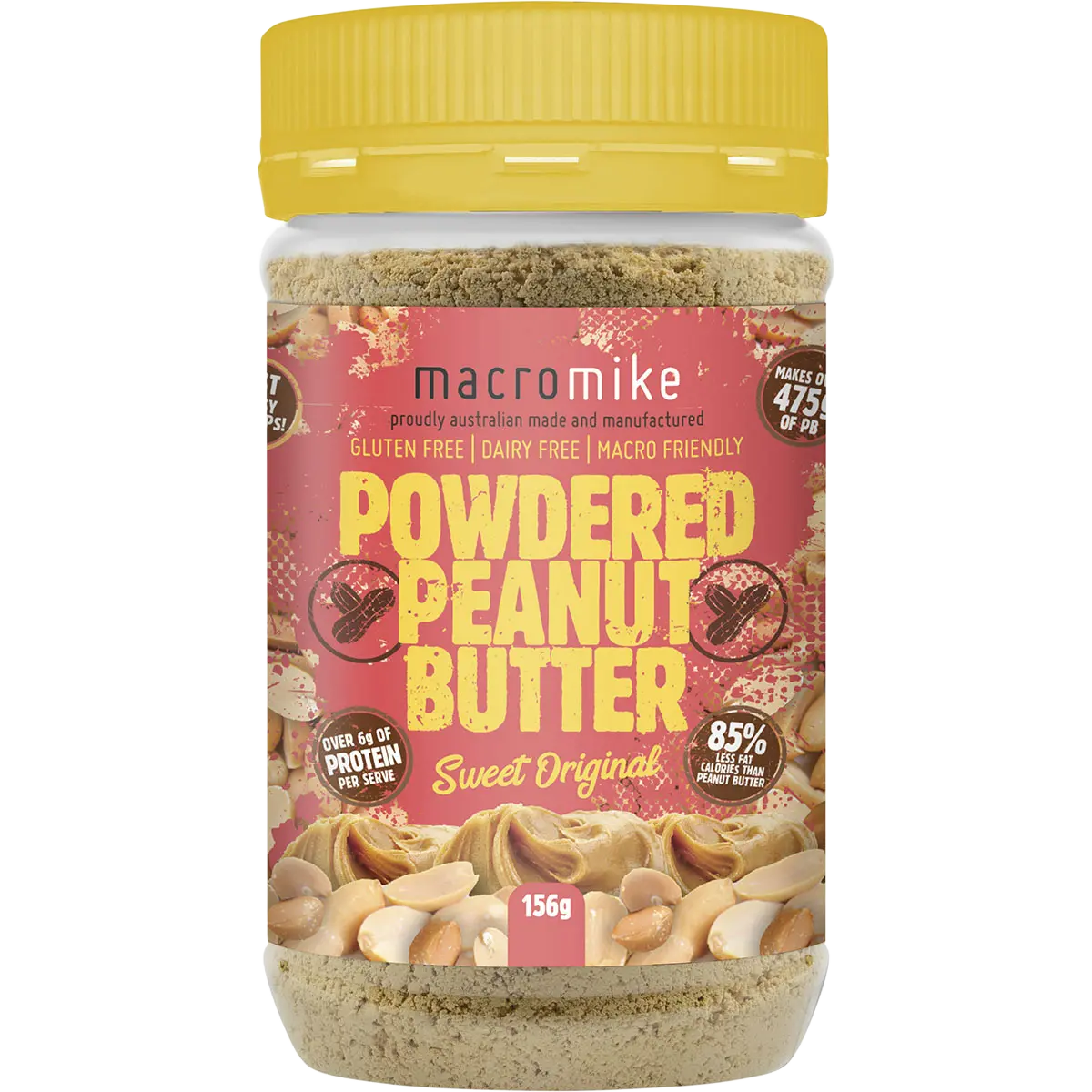 Macro Mike Powdered Peanut Butter Sweet Original 156g