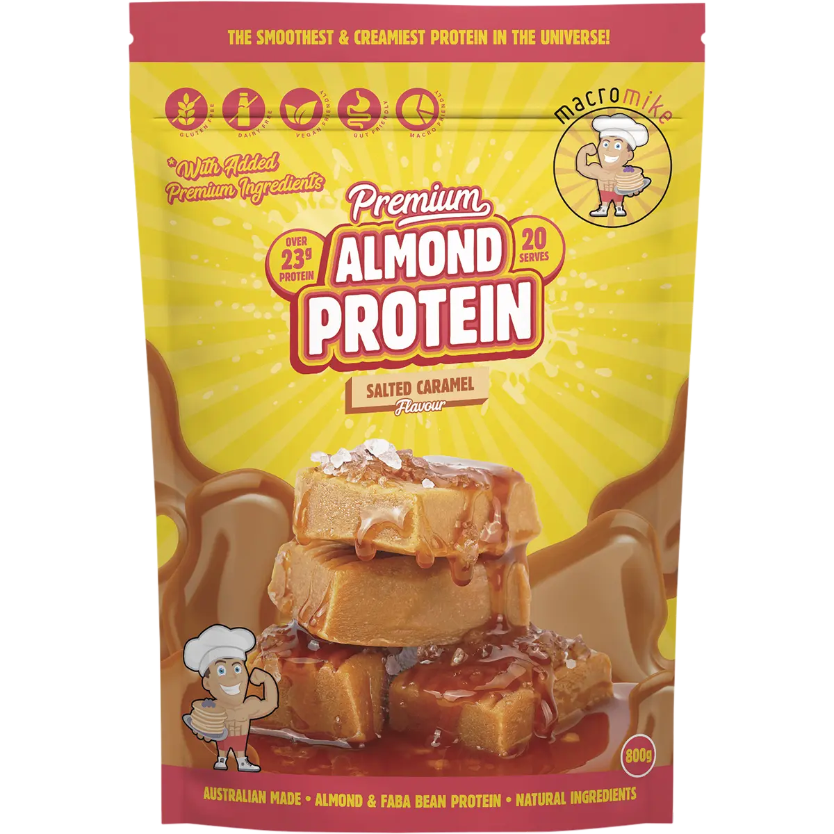 Macro Mike Premium Almond Protein Salted Caramel — official UHP product image 2