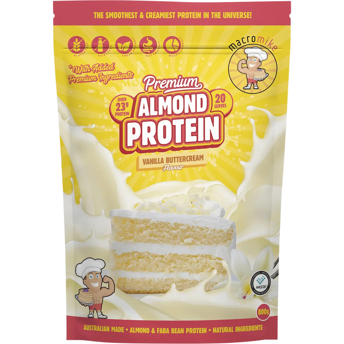 Macro Mike Premium Almond Protein Vanilla Buttercream — official UHP product image 2