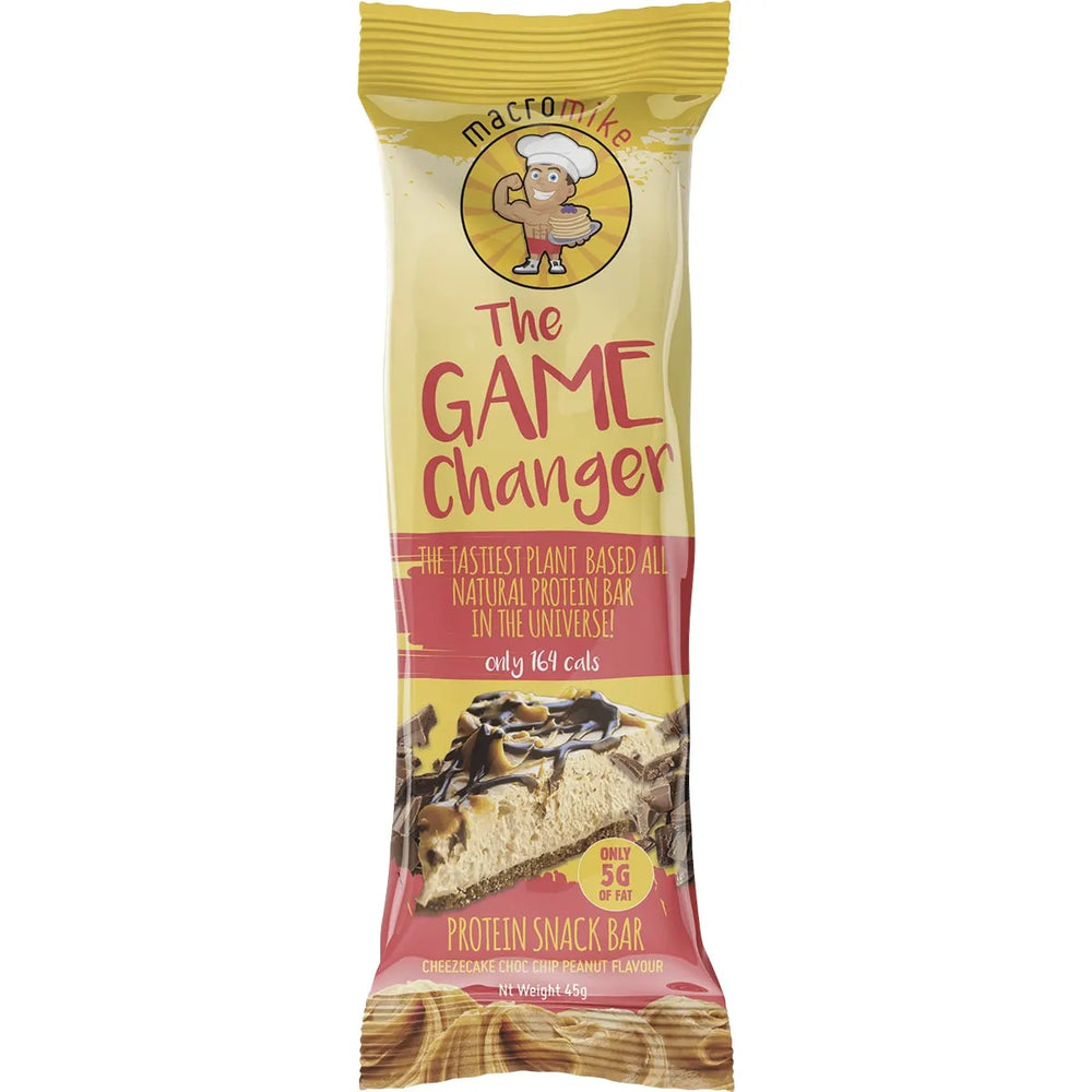 Macro Mike The Game Changer Protein Bar Cheezecake Choc Peanut 12x45g