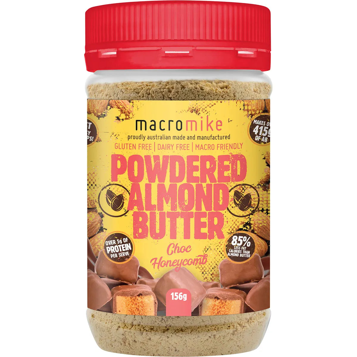 Macro Mike Powdered Almond Butter Choc Honeycomb 156g